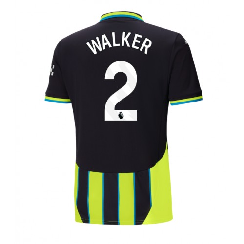 Fotballdrakt Herre Manchester City Kyle Walker #2 Bortedrakt 2024-25 Kortermet